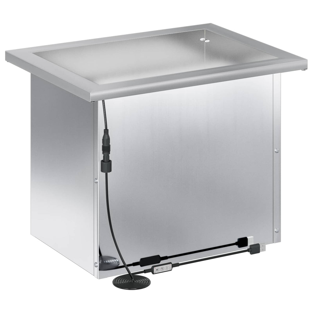 vidaXL Garden Planter with LED Silver 30 x 40 x 30 cm Galvanised Steel 6