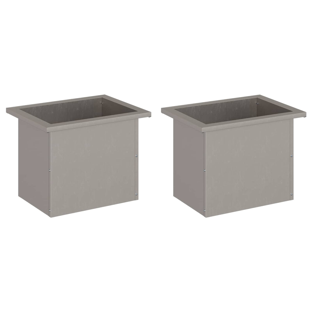 Garden Planter with LED 30 x 40 x 30 cm Steel 2 pcs Weathering steel