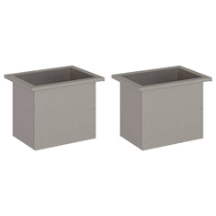Garden Planter with LED 30 x 40 x 30 cm Steel 2 pcs Weathering steel