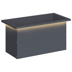 Garden Planter with LED 30 x 60 x 30 cm Steel Anthracite