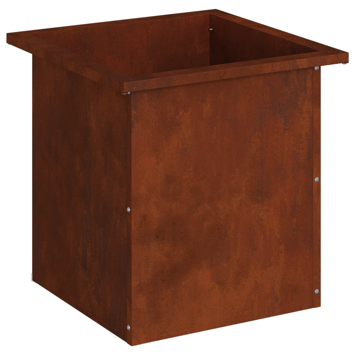 Garden Planter with LED 40 x 40 x 40 cm Steel Weathering steel