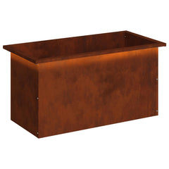 Garden Planter with LED 40 x 80 x 40 cm Steel Weathering steel