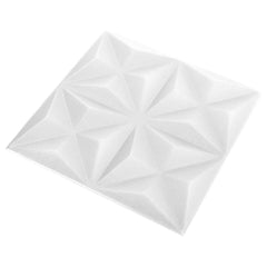 vidaXL Wall Panels 24 pcs 50 x 50 cm Origami White XPS Foam 2
