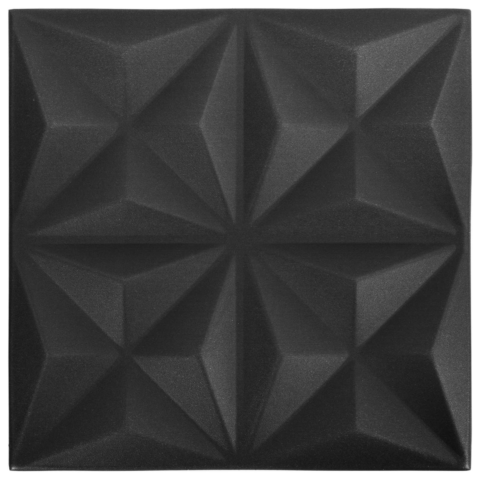 vidaXL Wall Panels 24 pcs 50 x 50 cm Origami Black XPS Foam 4