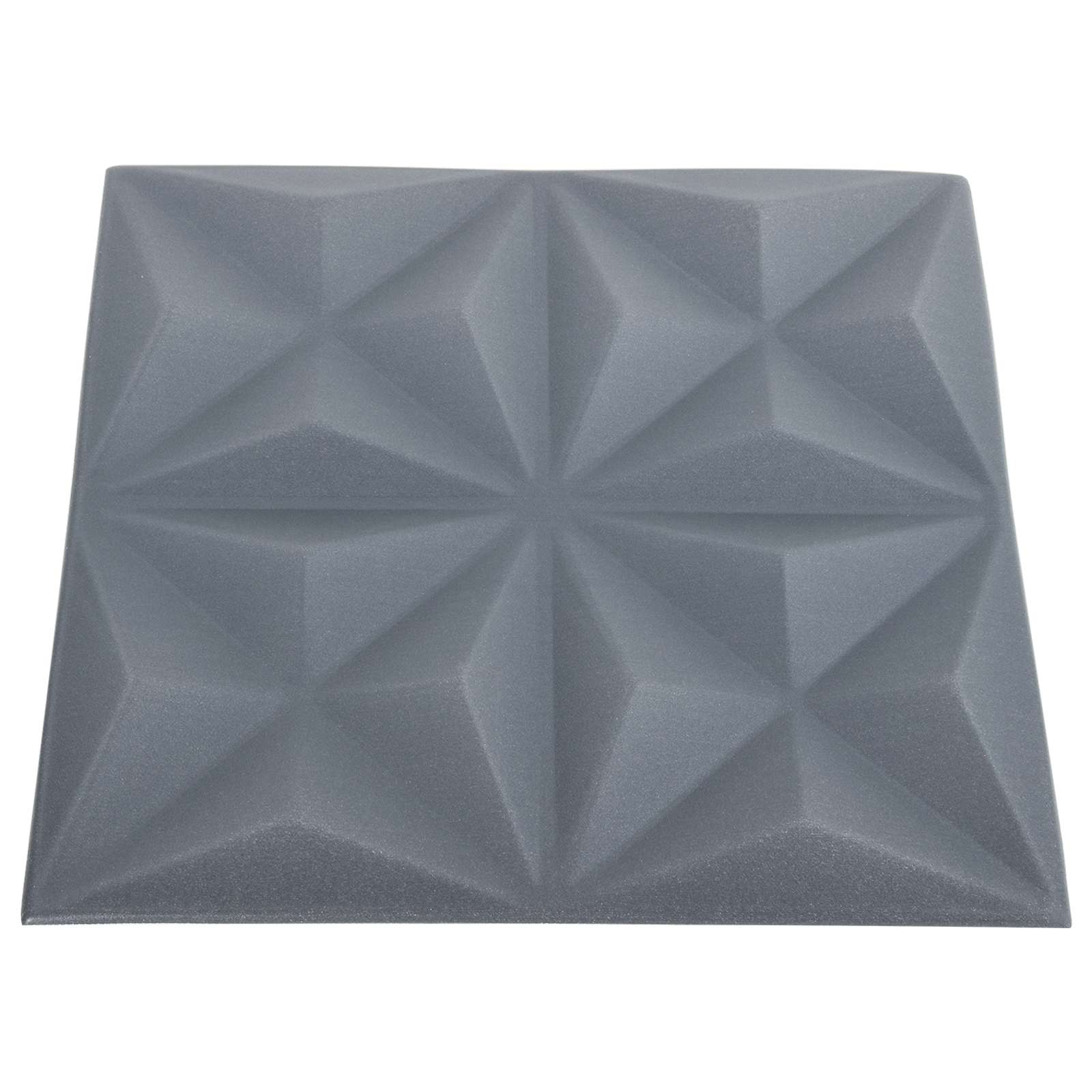 vidaXL Wall Panels 24 pcs 50 x 50 cm Origami Grey XPS Foam 4