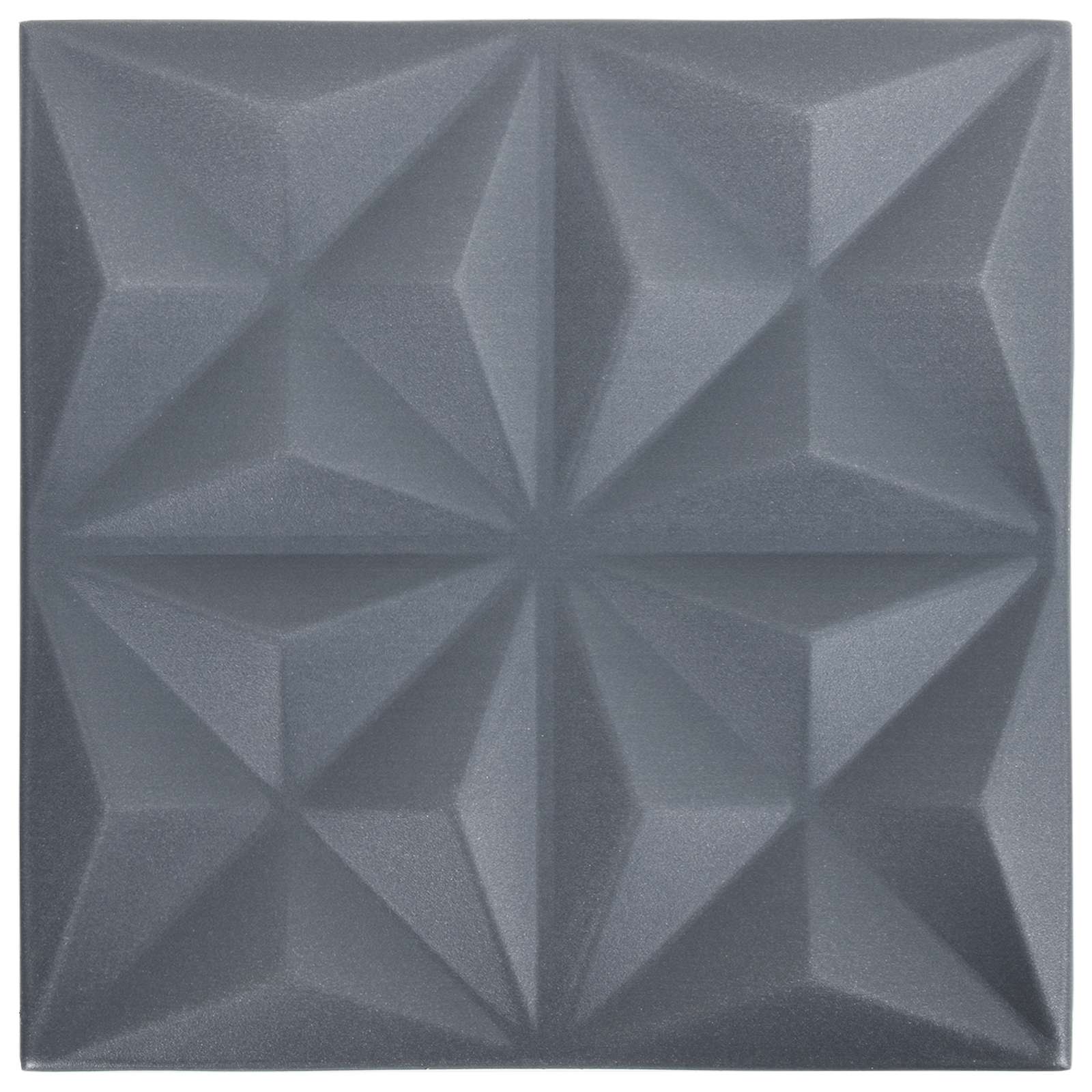 vidaXL Wall Panels 24 pcs 50 x 50 cm Origami Grey XPS Foam 5
