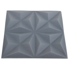 vidaXL Wall Panels 48 pcs 50 x 50 cm Origami Grey XPS Foam 4