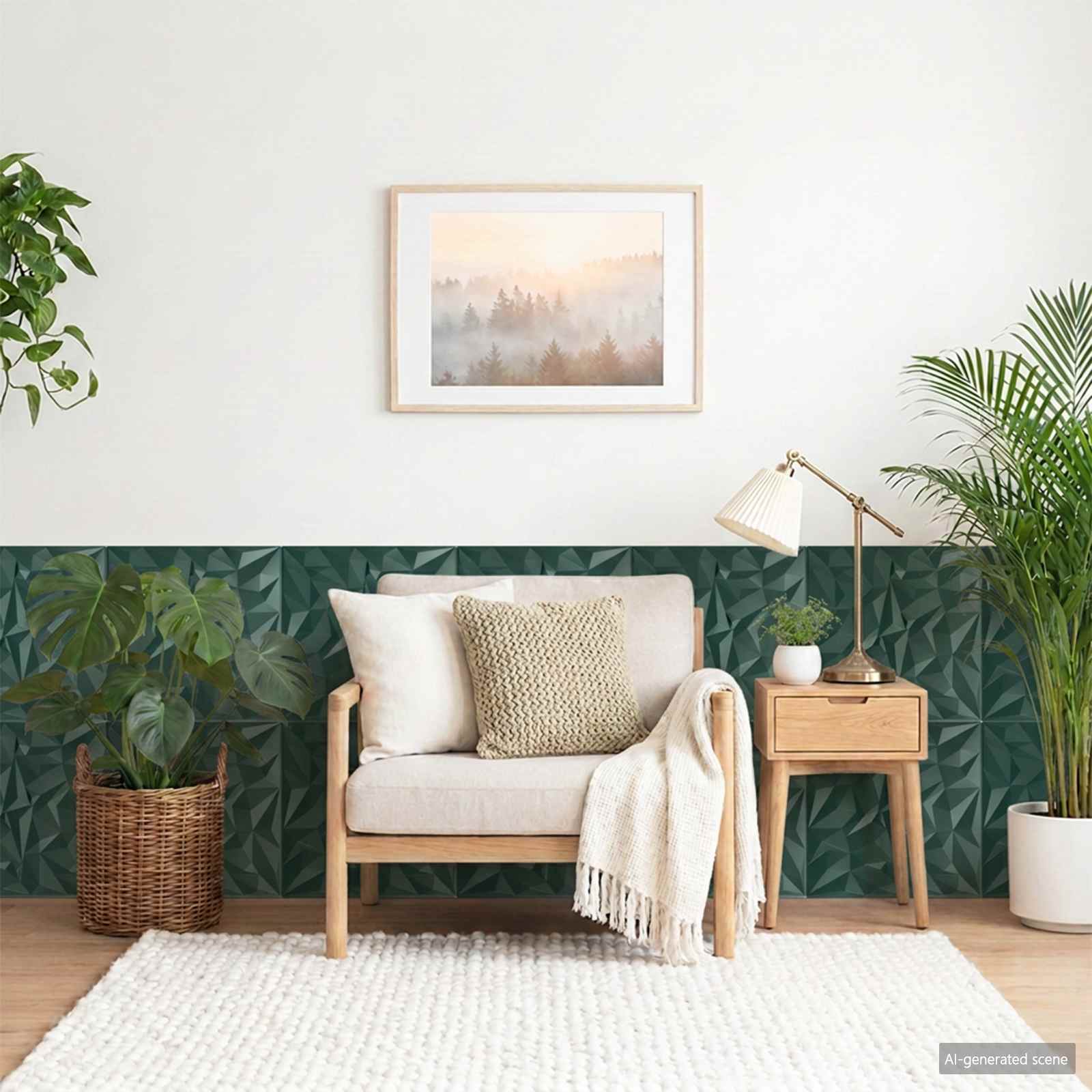 vidaXL Wall Panels 24 pcs 50 x 50 cm Amethyst Green XPS Foam 1