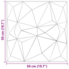 vidaXL Wall Panels 12 pcs 50 x 50 cm Diamond Green XPS Foam 5