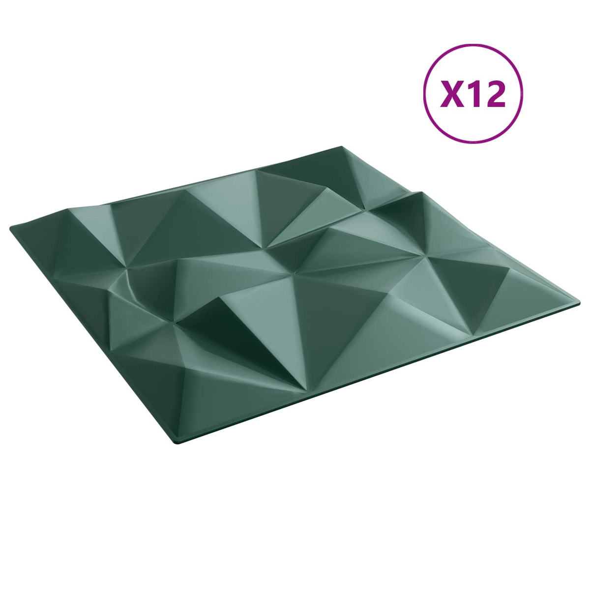 Wall Panels 50 x 50 cm XPS Foam 12 Amethyst beton–Stone green Diamond green