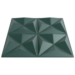 vidaXL Wall Panels 12 pcs 50 x 50 cm Origami Green XPS Foam 4