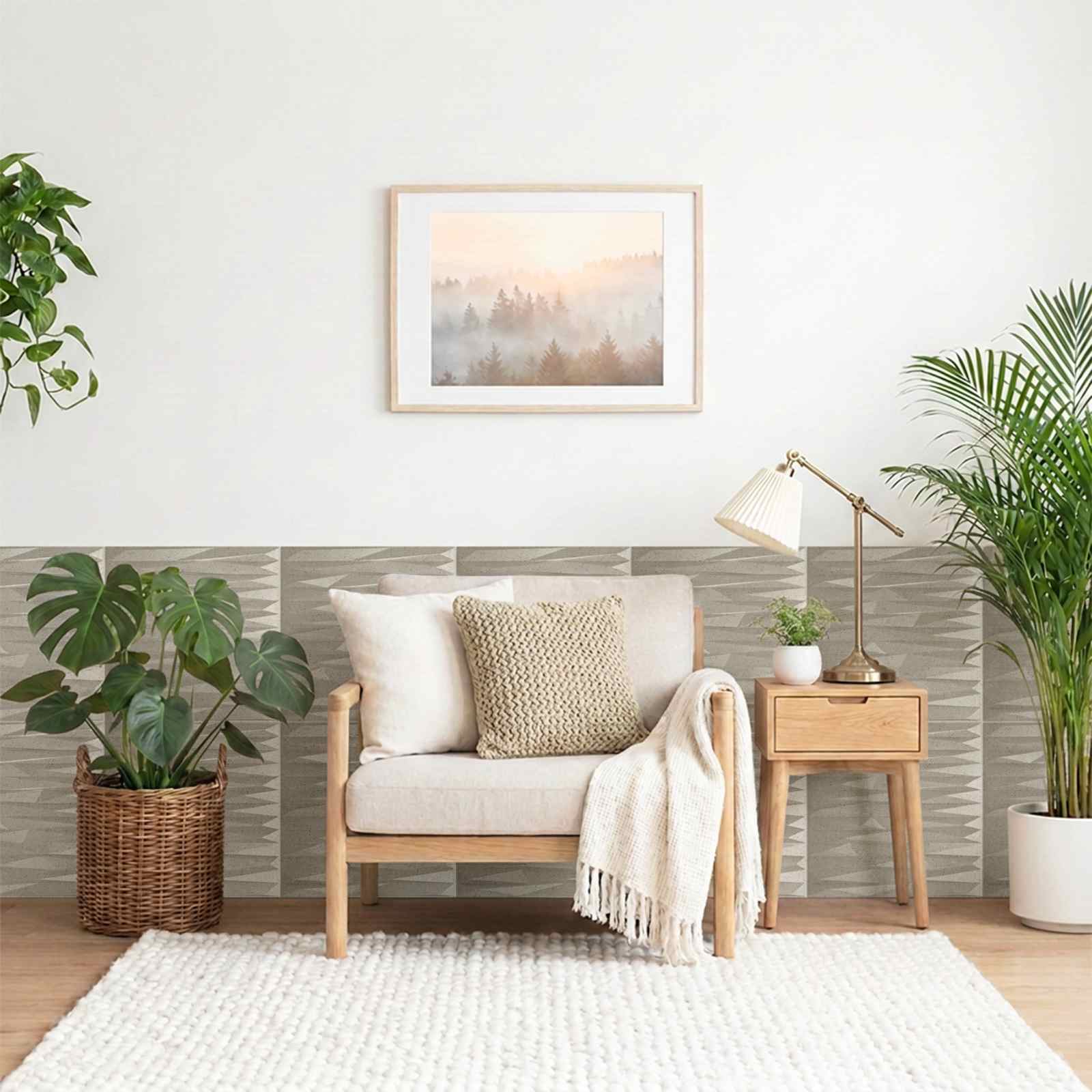 vidaXL Wall Panels 12 pcs 50 x 50 cm Stone Beton XPS Foam 1