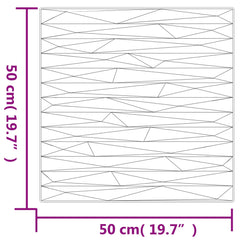 vidaXL Wall Panels 12 pcs 50 x 50 cm Stone Beton XPS Foam 6