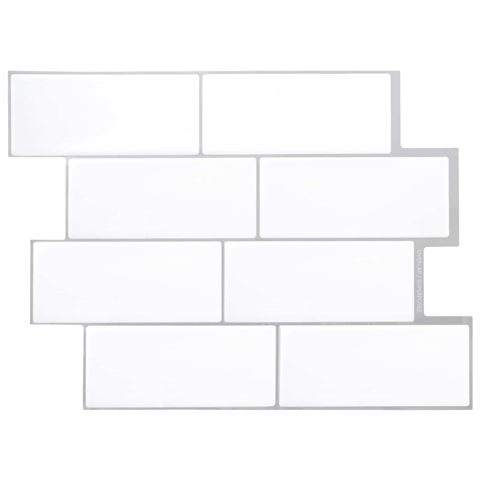 vidaXL Decorative Stickers 20 pcs White Grey 29 x 21 cm 1