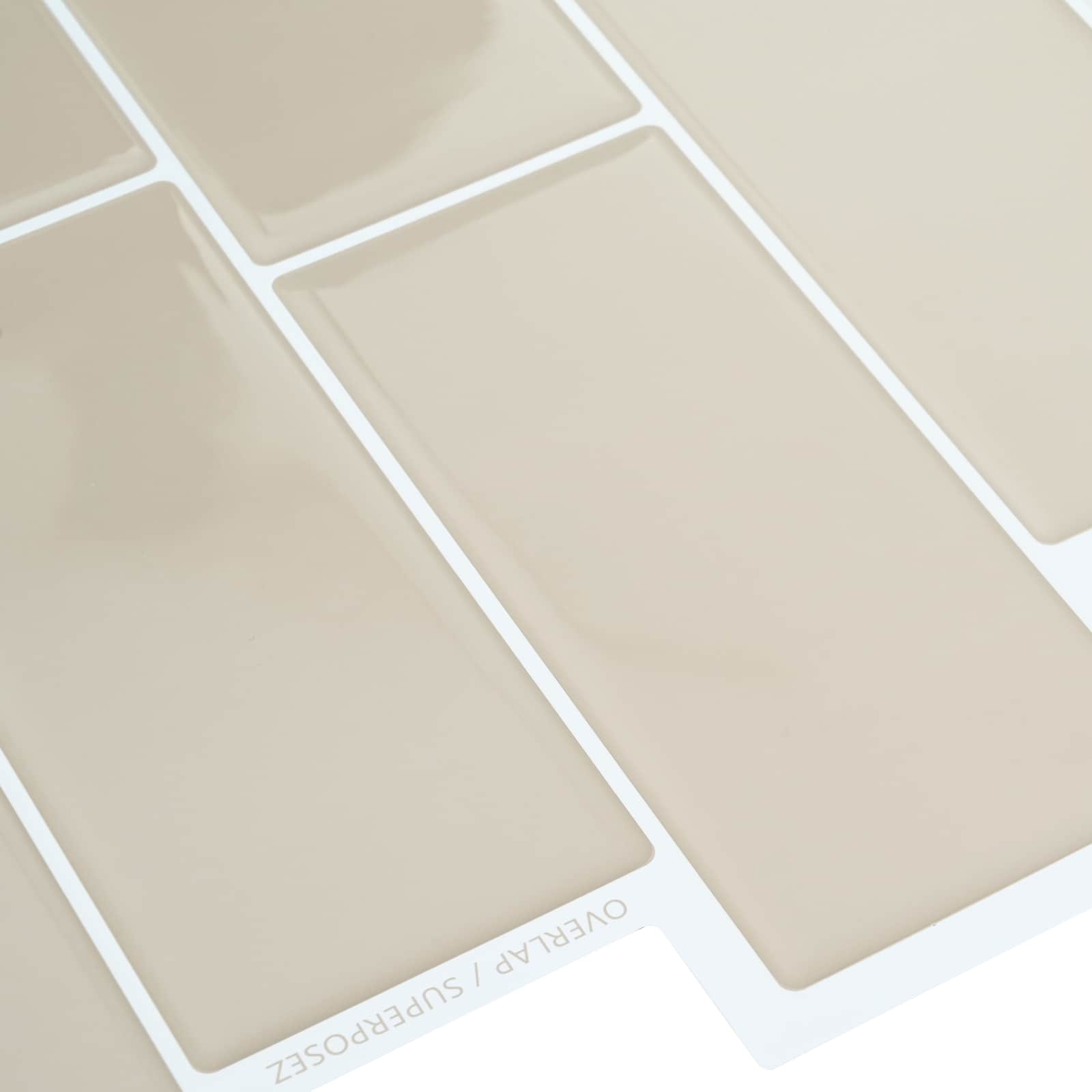vidaXL Decorative Stickers 20 pcs Beige 29 x 21 cm 4