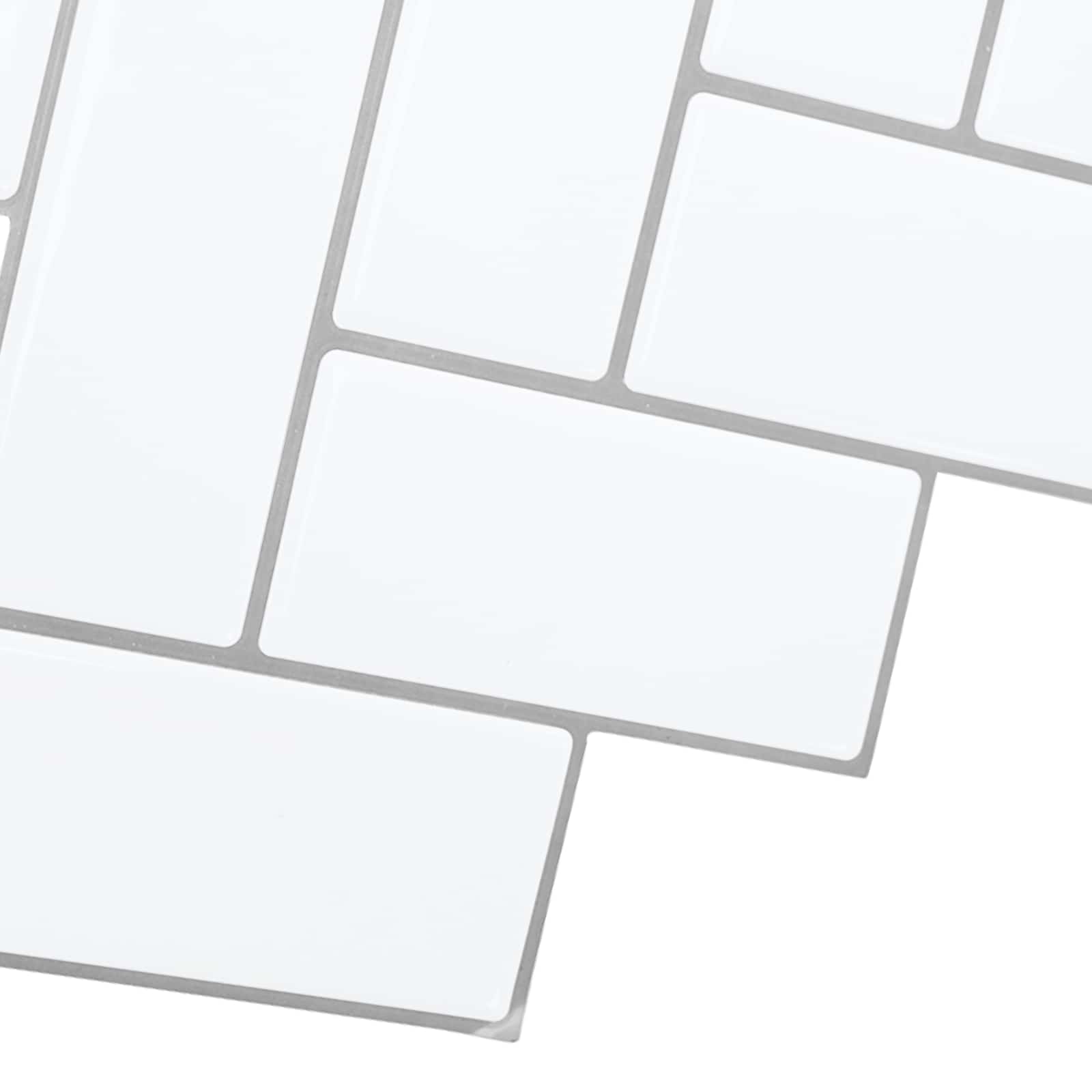 vidaXL Herringbone Tile 10 pcs White Grey 30 x 30 cm 4