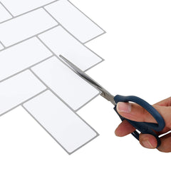 vidaXL Herringbone Tile 10 pcs White Grey 30 x 30 cm 5