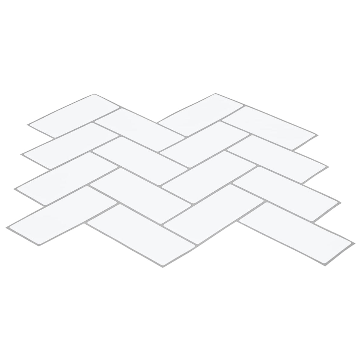 Herringbone Tile 30 x 30 cm White grey 10