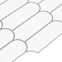 Feather Tile 30 x 30 cm Polyurethane and PET 20 pcs White grey