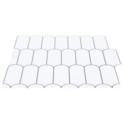 Feather Tile 30 x 30 cm Polyurethane and PET 20 pcs White grey