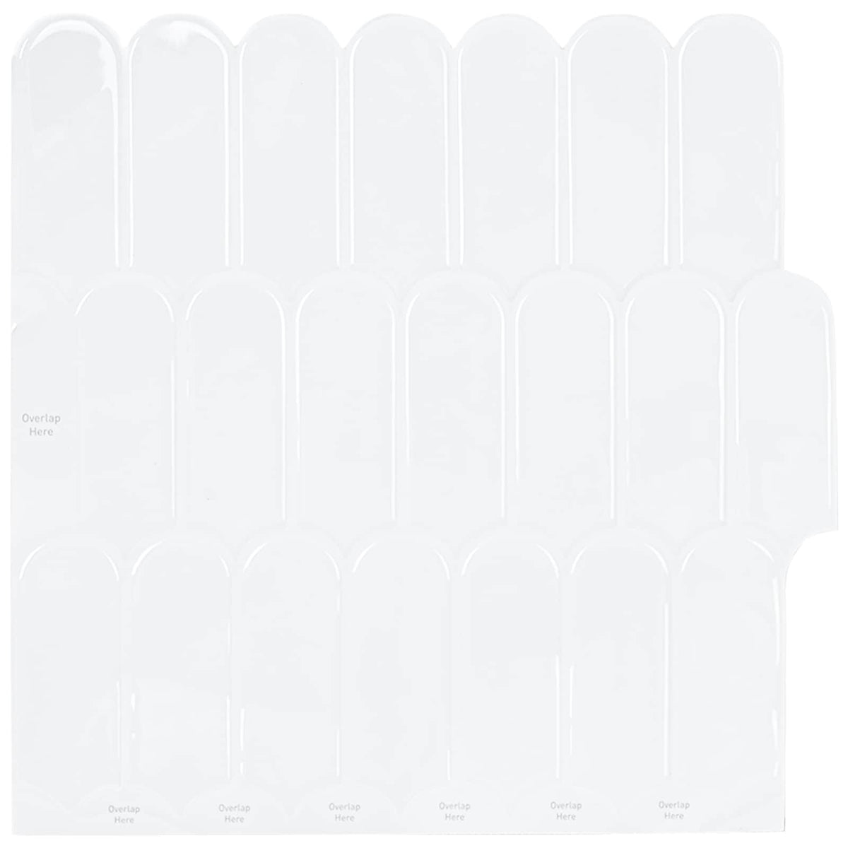 Feather Tile 30 x 30 cm Polyurethane and PET 20 pcs White