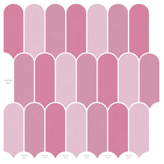 Feather Tile 30 x 30 cm Polyurethane and PET 20 pcs Pink