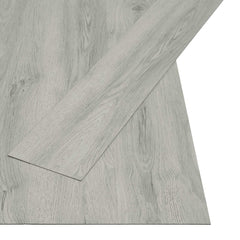 Self-adhesive Flooring Plank 4.46 m² 32 pcs PVC Light grey