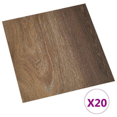 vidaXL Self-adhesive Flooring Planks Brown 30.5 x 30.5 cm 20 pcs PVC 2