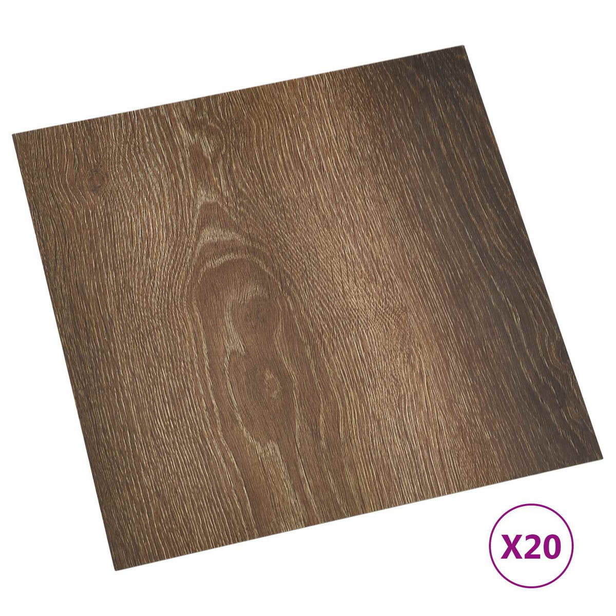 vidaXL Self-adhesive Flooring Planks Brown and Black 30.5 x 30.5 cm 2
