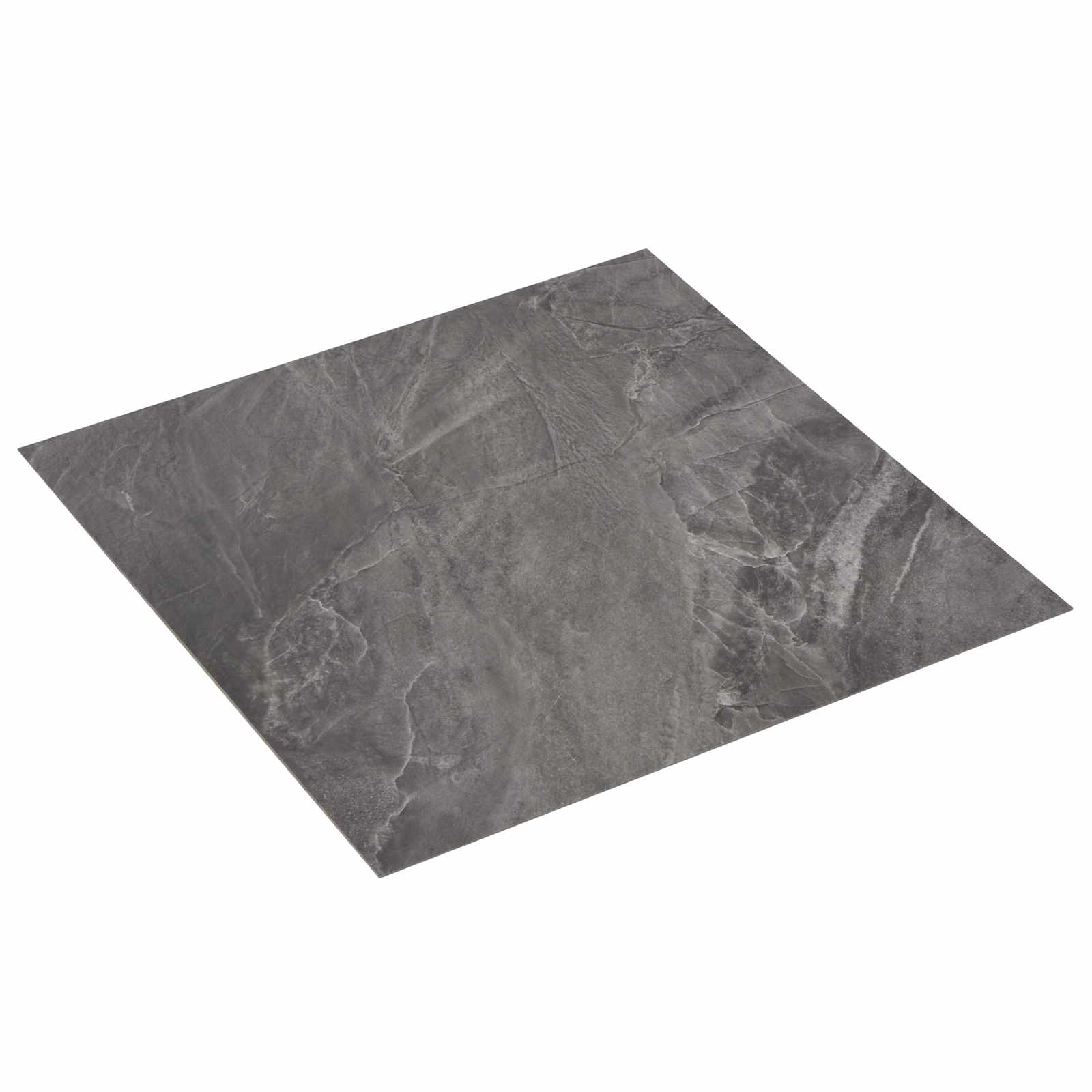 vidaXL Self-adhesive Flooring Planks Black 30.5 x 30.5 cm 20 pcs PVC 1