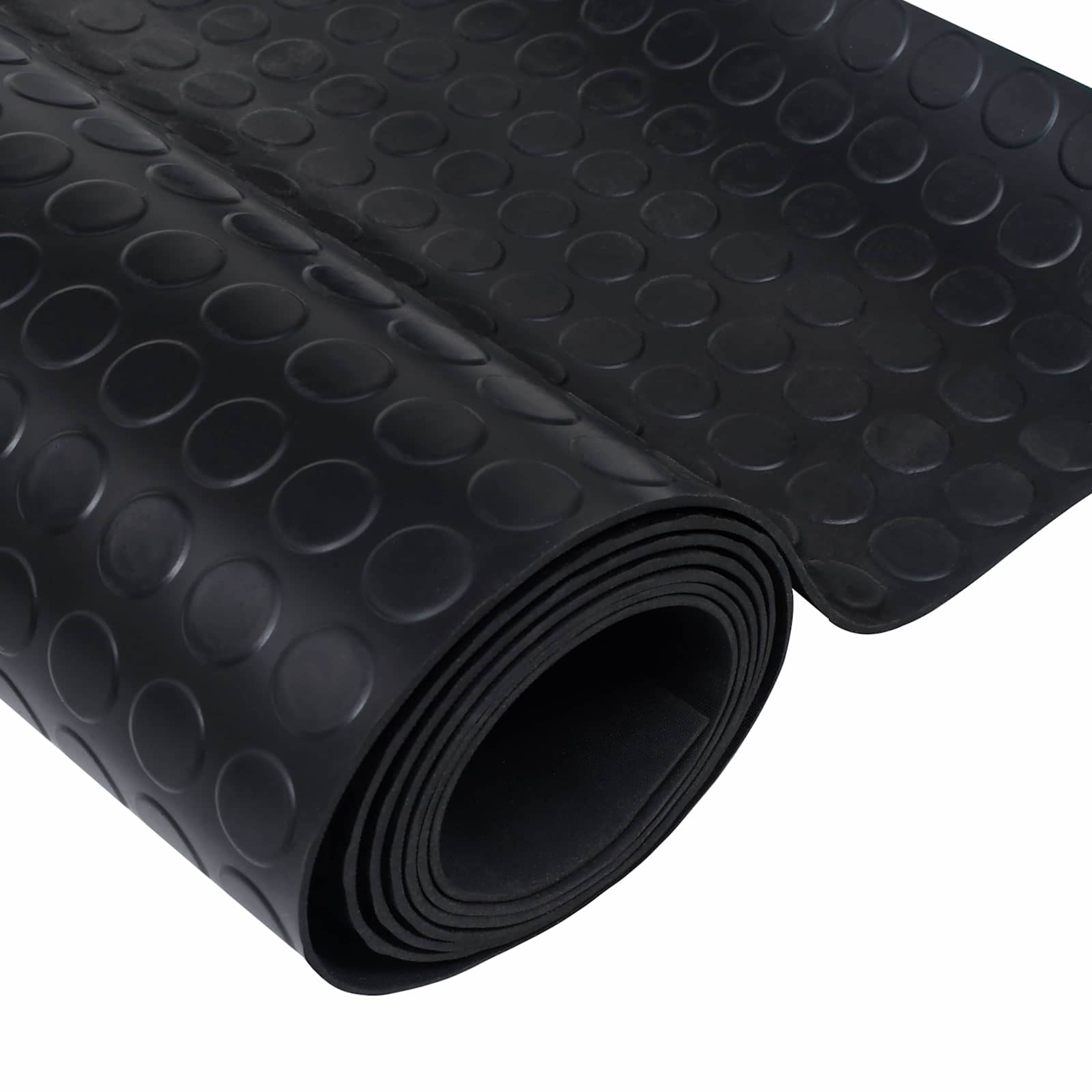 vidaXL Floor Mat with Dots 1 x 5 m Black Rubber 5