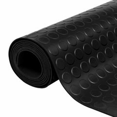 vidaXL Floor Mat with Dots 1 x 5 m Black Rubber 2
