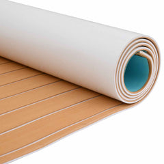 vidaXL Boat Mat Striped Brown and White 240 x 90 cm EVA 3