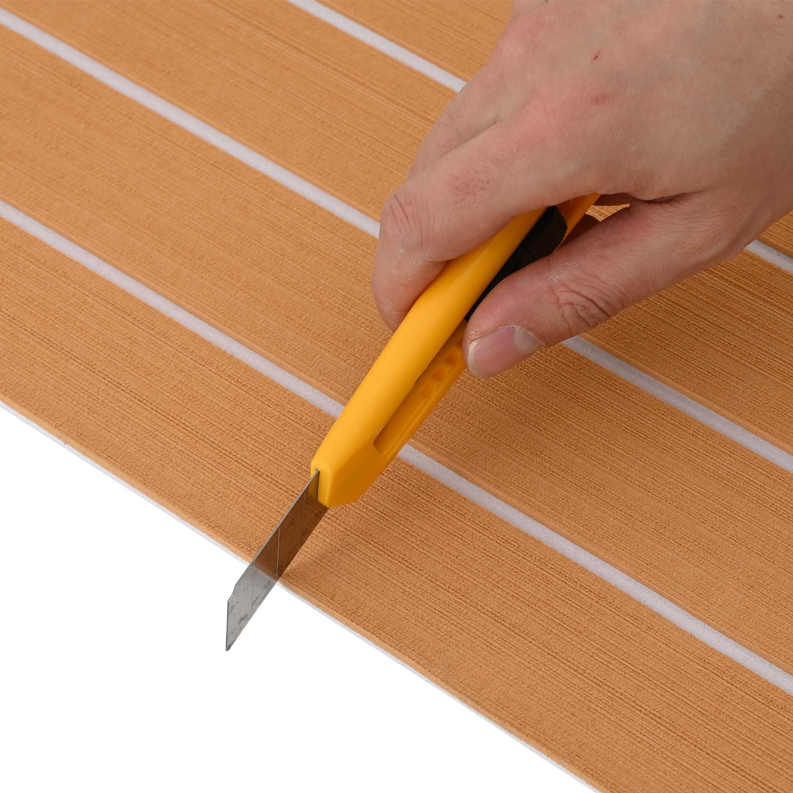 vidaXL Boat Mat Striped Brown and White 240 x 90 cm EVA 6