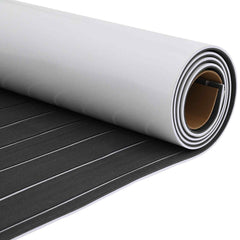 vidaXL Boat Mat Striped Dark Grey and White 240 x 90 cm EVA 3