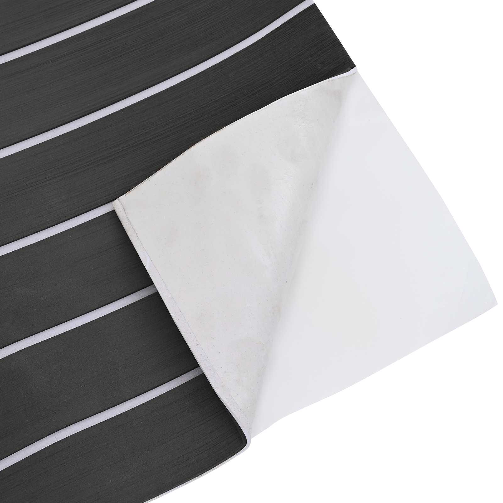 vidaXL Boat Mat Striped Dark Grey and White 240 x 90 cm EVA 4