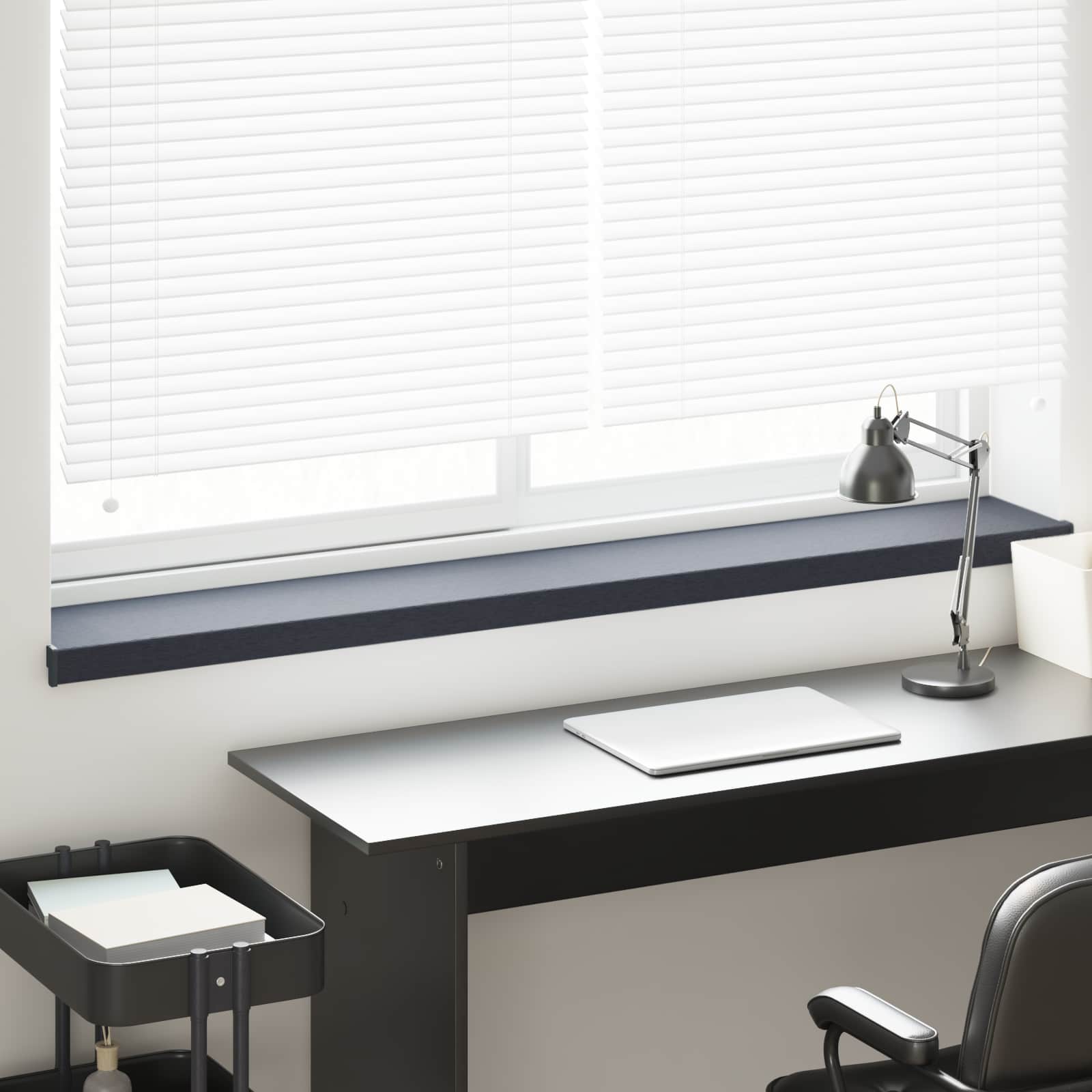 vidaXL Window Sill Anthracite with wood grain 120 x 20 x 4.5 cm PVC 1