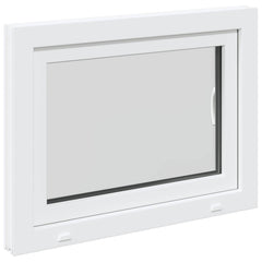 Basement Window Internal Colour RISOR 50 x 50 cm Tilting and Turn Right White Two-layer 80 cm 50 cm
