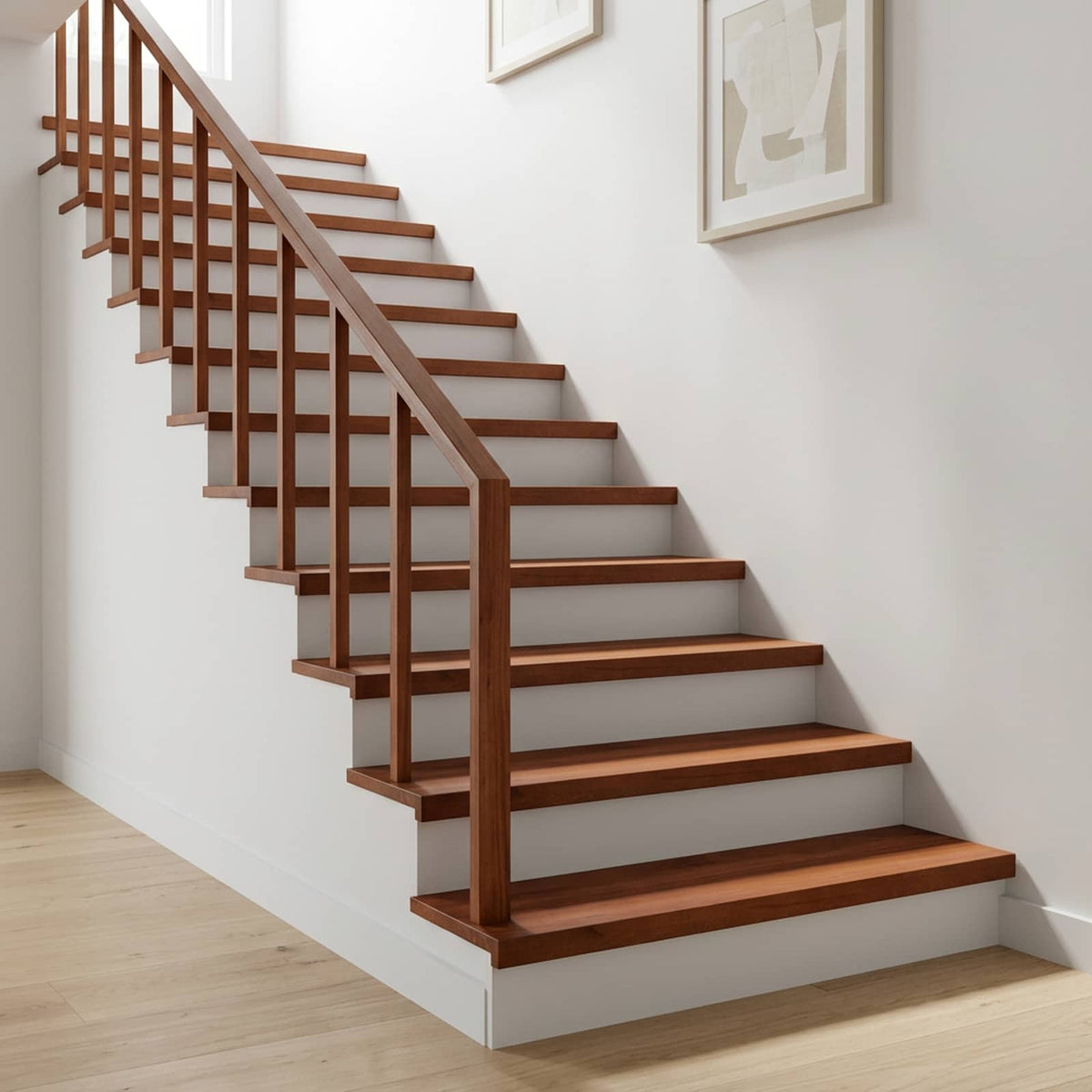 Stair Treads Solid Beech Wood Depth 25 cm 4 pcs Brown 100 cm