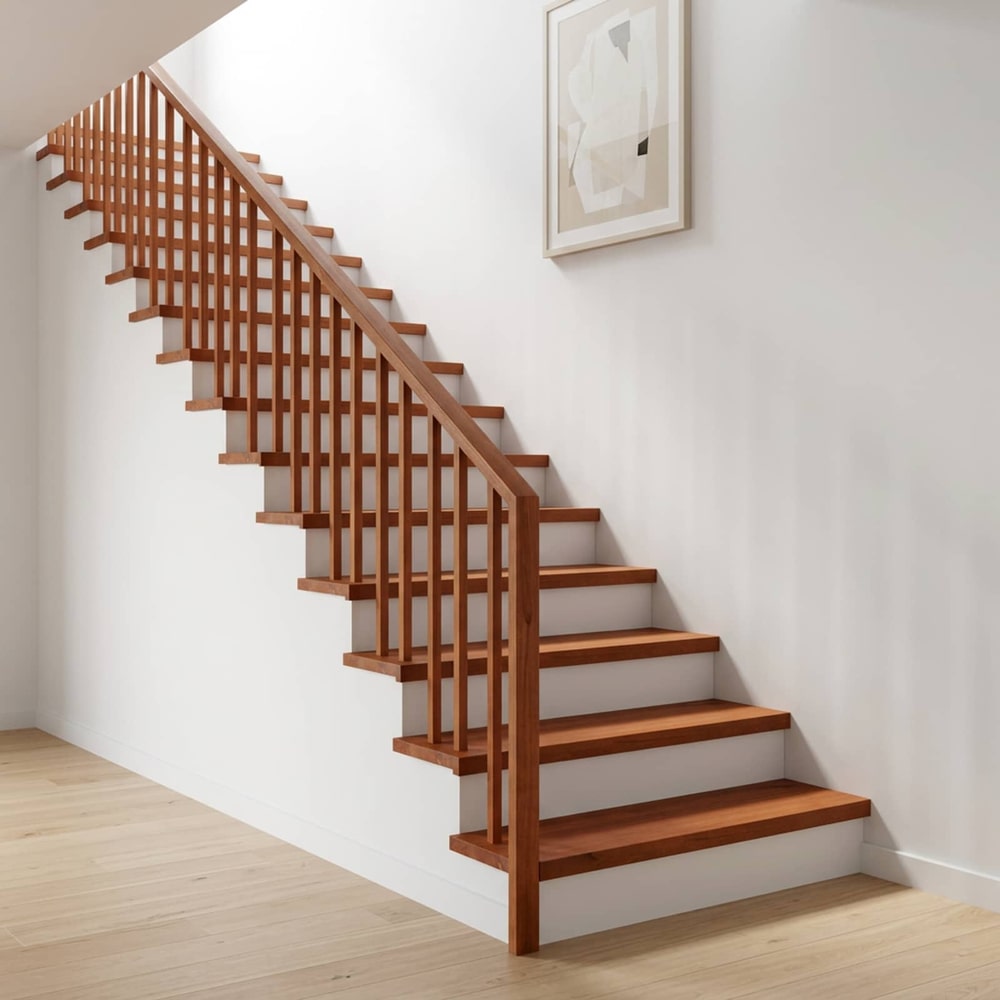 Stair Treads Solid Beech Wood Depth Brown