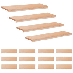 Stair Treads Solid Beech Wood Depth 25 cm 16 pcs Natural 90 cm