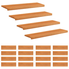 Stair Treads Solid Beech Wood Depth 25 cm 20 pcs Light Brown 90 cm