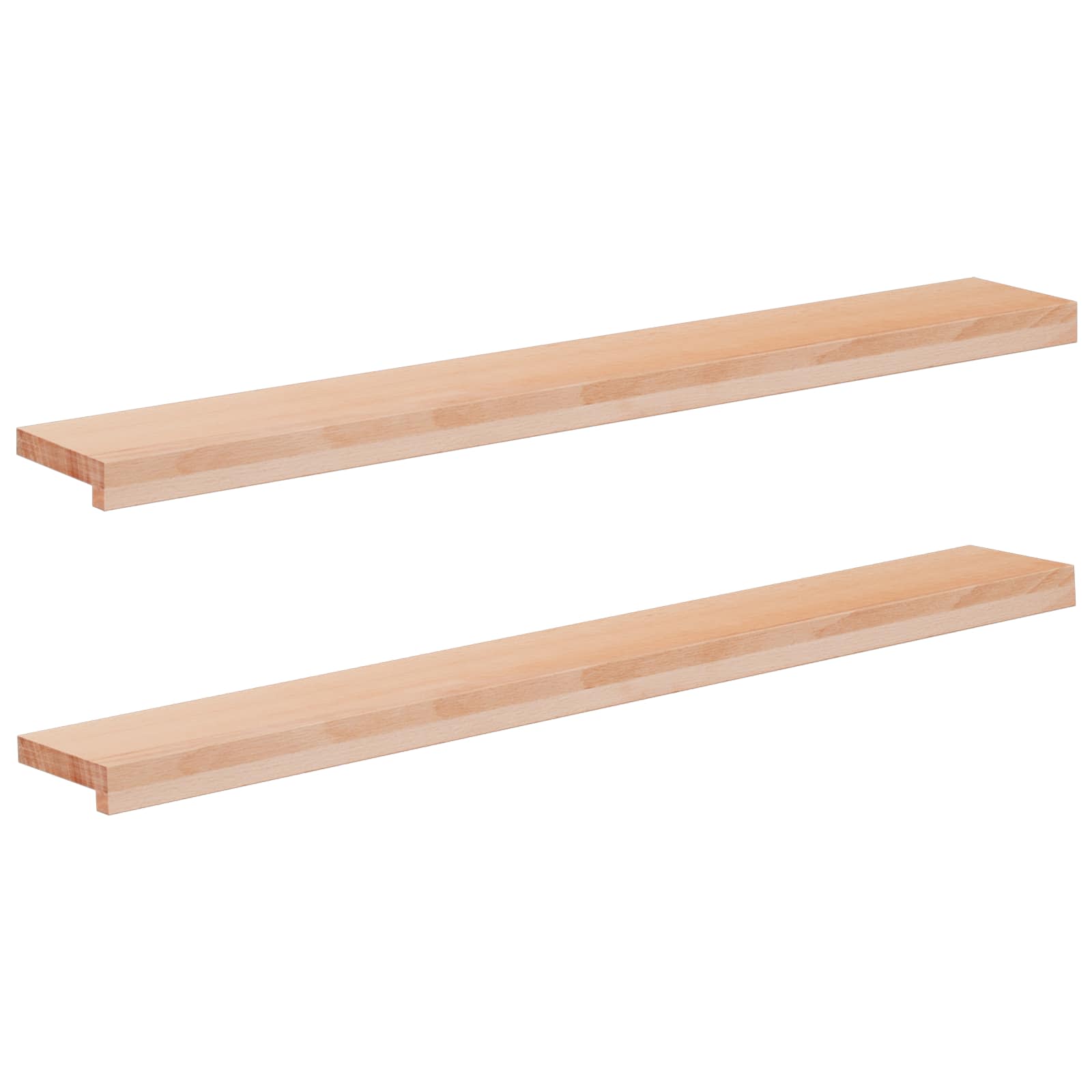 Window Sills 2 pcs Solid Beech Wood Natural