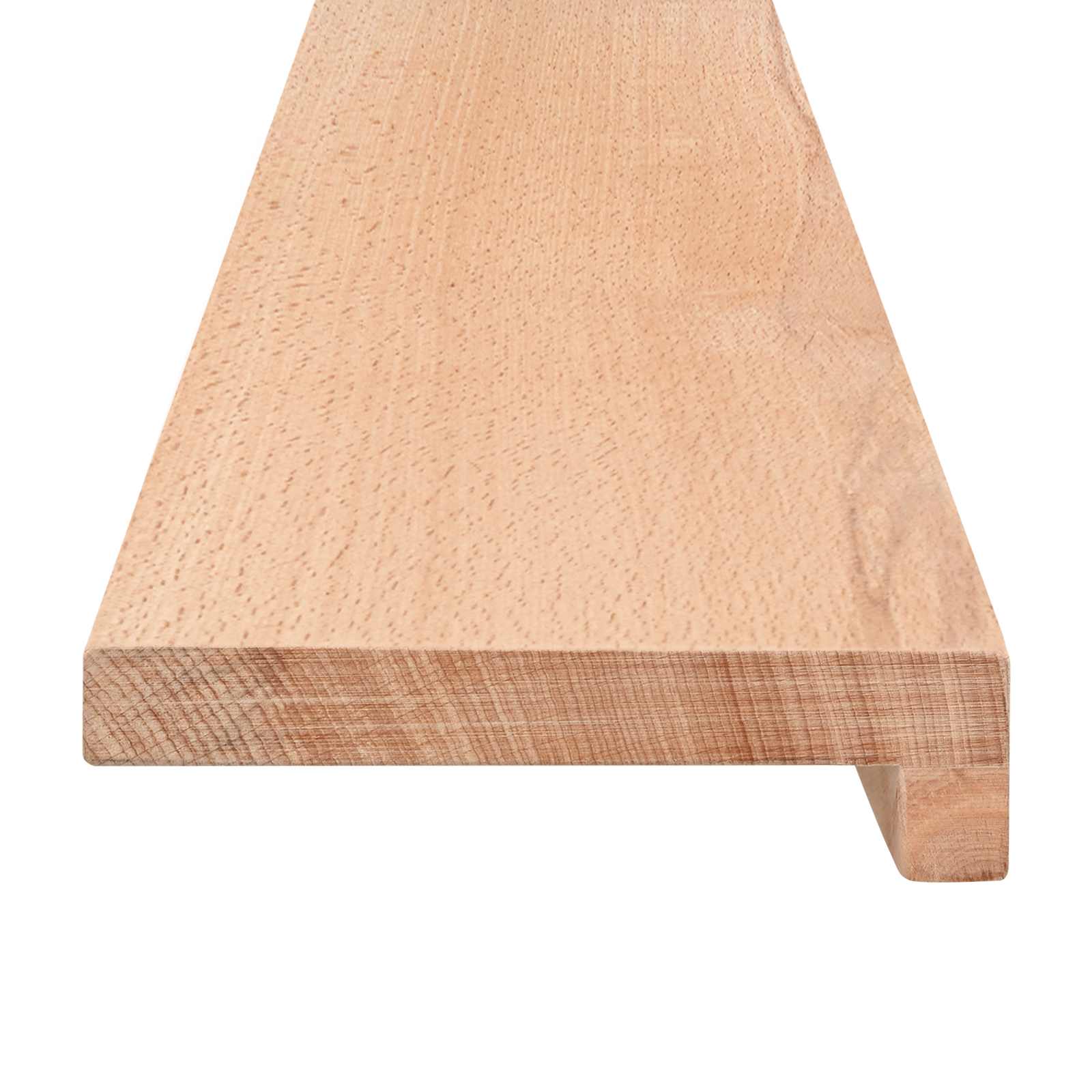 vidaXL Window Sills 2 pcs Natural 100 x 25 x 2 cm Solid Beech Wood 3