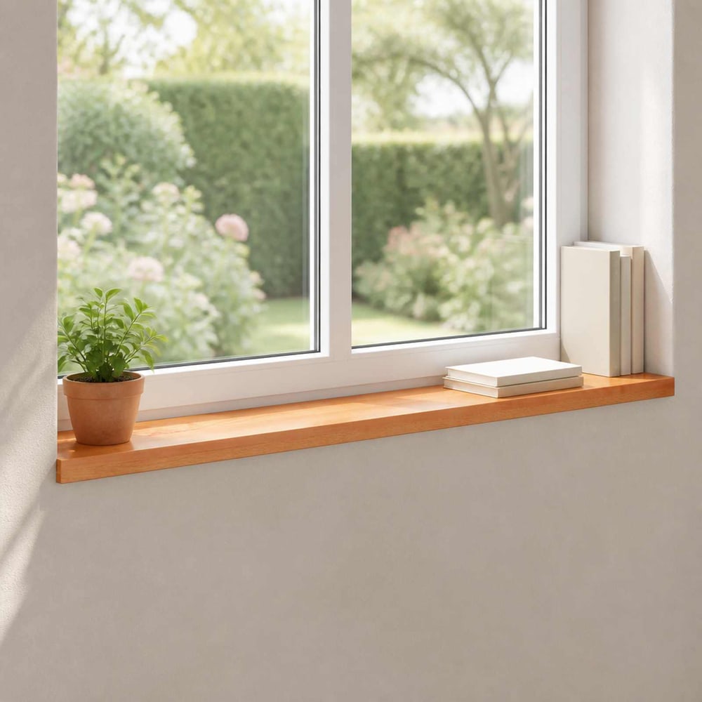 Window Sills 2 pcs Solid Beech Wood Depth 20 cm Varnish 110 cm