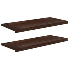 Window Sills 2 pcs Solid Beech Wood Depth 40 cm Dark Brown 90 cm