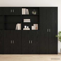 Highboard 70x42,5x185 cm Engineered Wood Black oak 70 x 42.5 x 185 cm