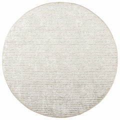vidaXL Rug Cream Ø 120 cm 100% Polyester 3 mm Washable 2