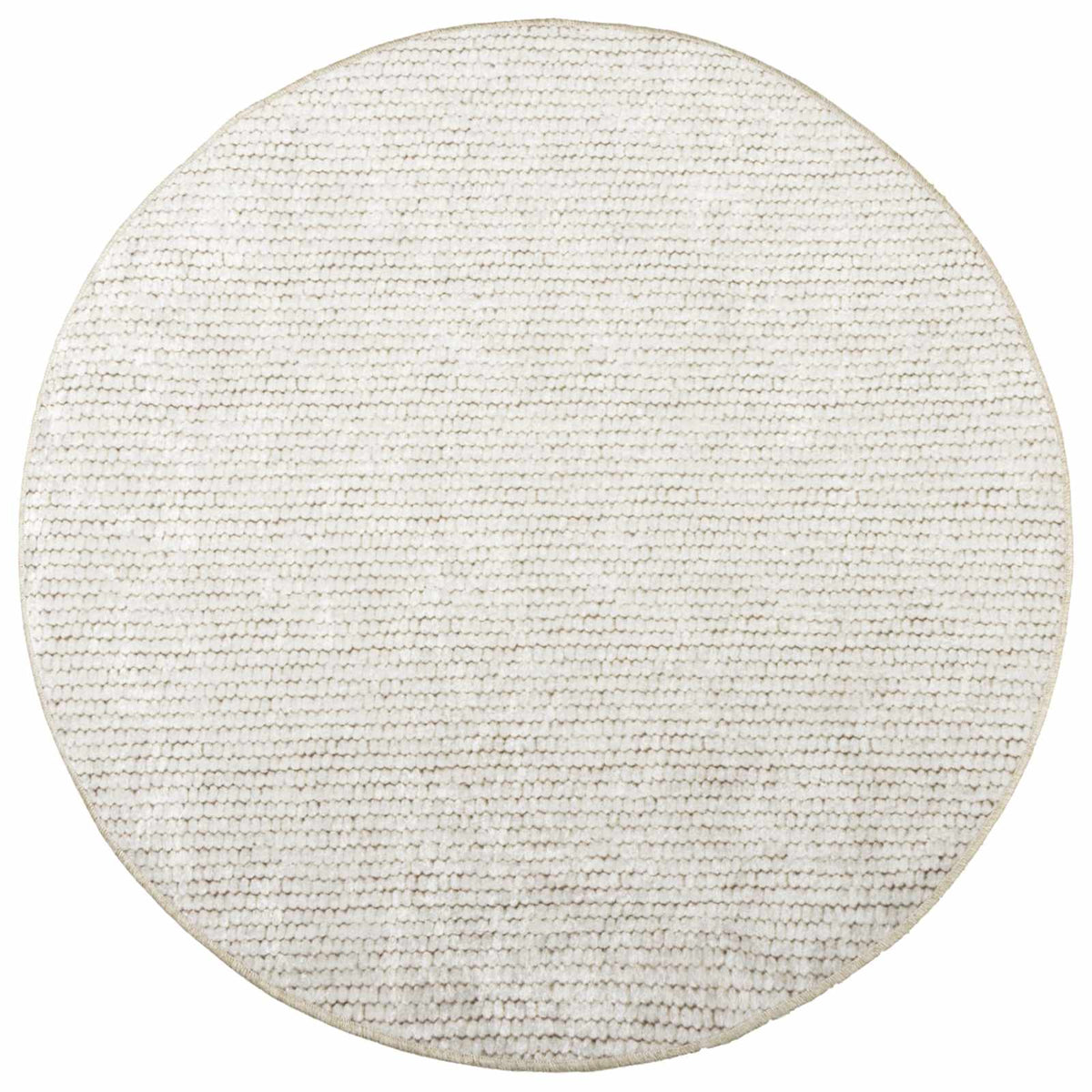 vidaXL Rug Cream Ø 120 cm 100% Polyester 3 mm Washable 2