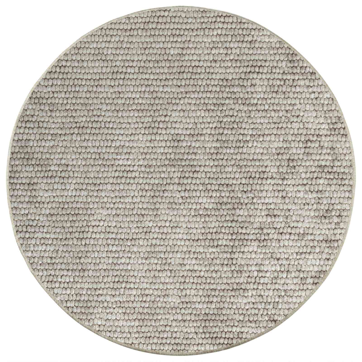 vidaXL Rug Beige Ø 120 cm 100% Polyester 3 mm Washable 2